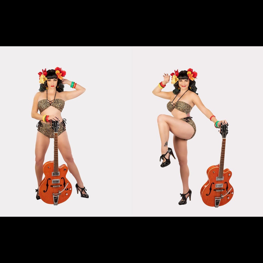 Pinup leopard bikini by getgotetro.